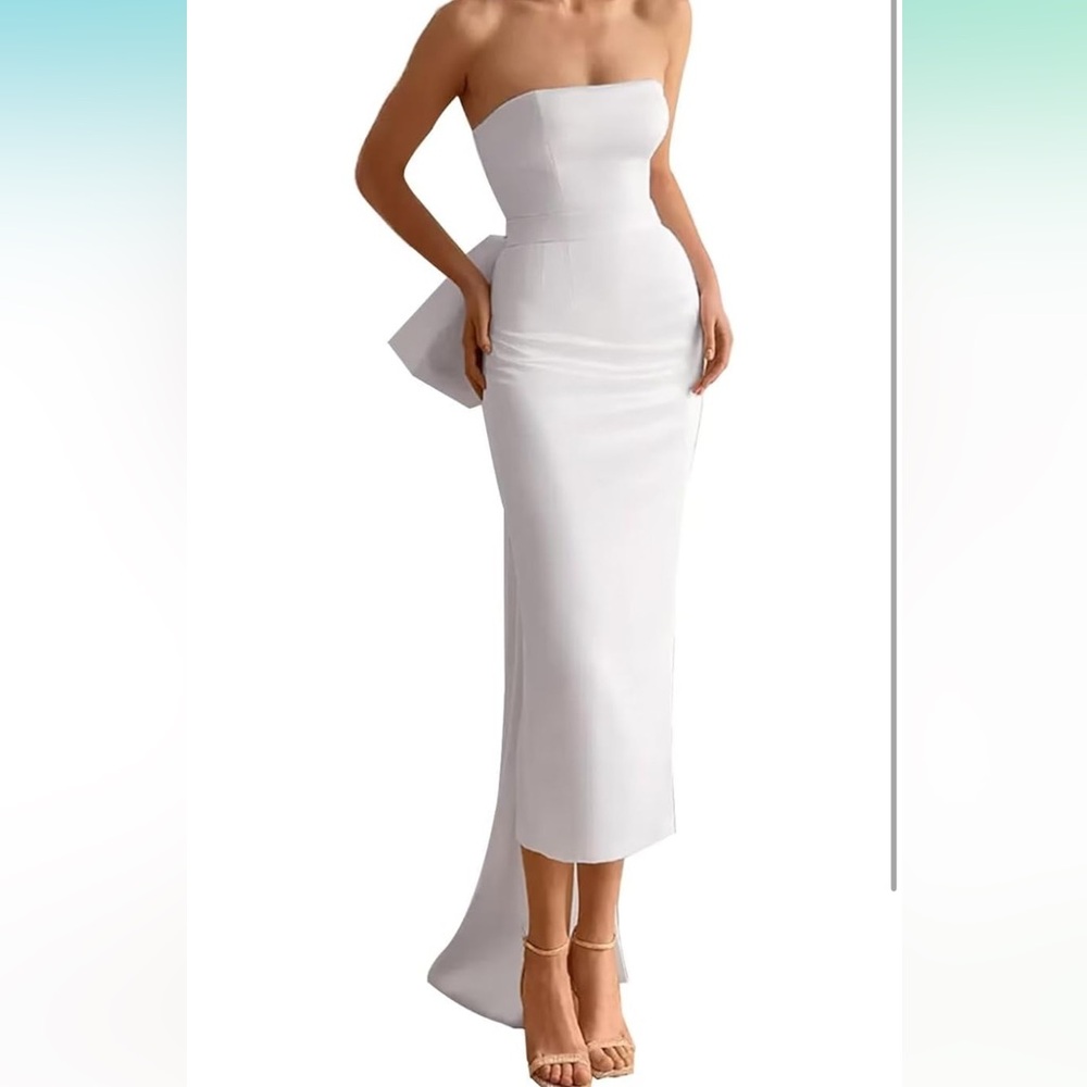 White Strapless Dress - NWT